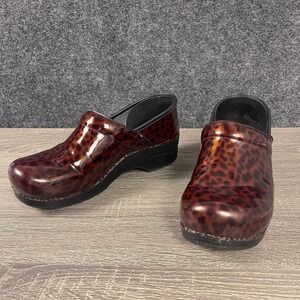 Dansko Women's Shoes Size 40 US 9 Cheetah Print Professional Clogs Brown Nursing